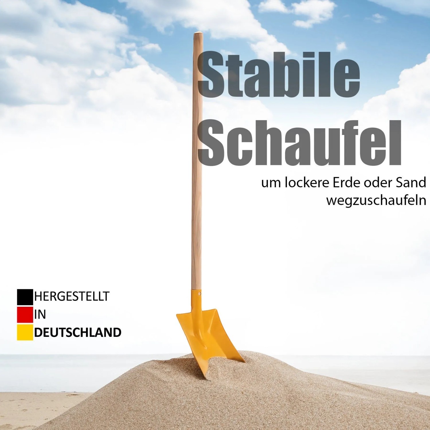 BigDean Kinder Schaufel Gartenschaufel Kindgerechte Gartengeräte Metallschaufel Mit Stabilem Holz Stiel Kindergartengeräte Gartenwerkzeuge Für_10