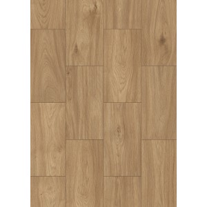 Laminatboden ExcellCredenza Oak, Eiche-Optik mit Fugen, für Wohn- und Gewerberäume.