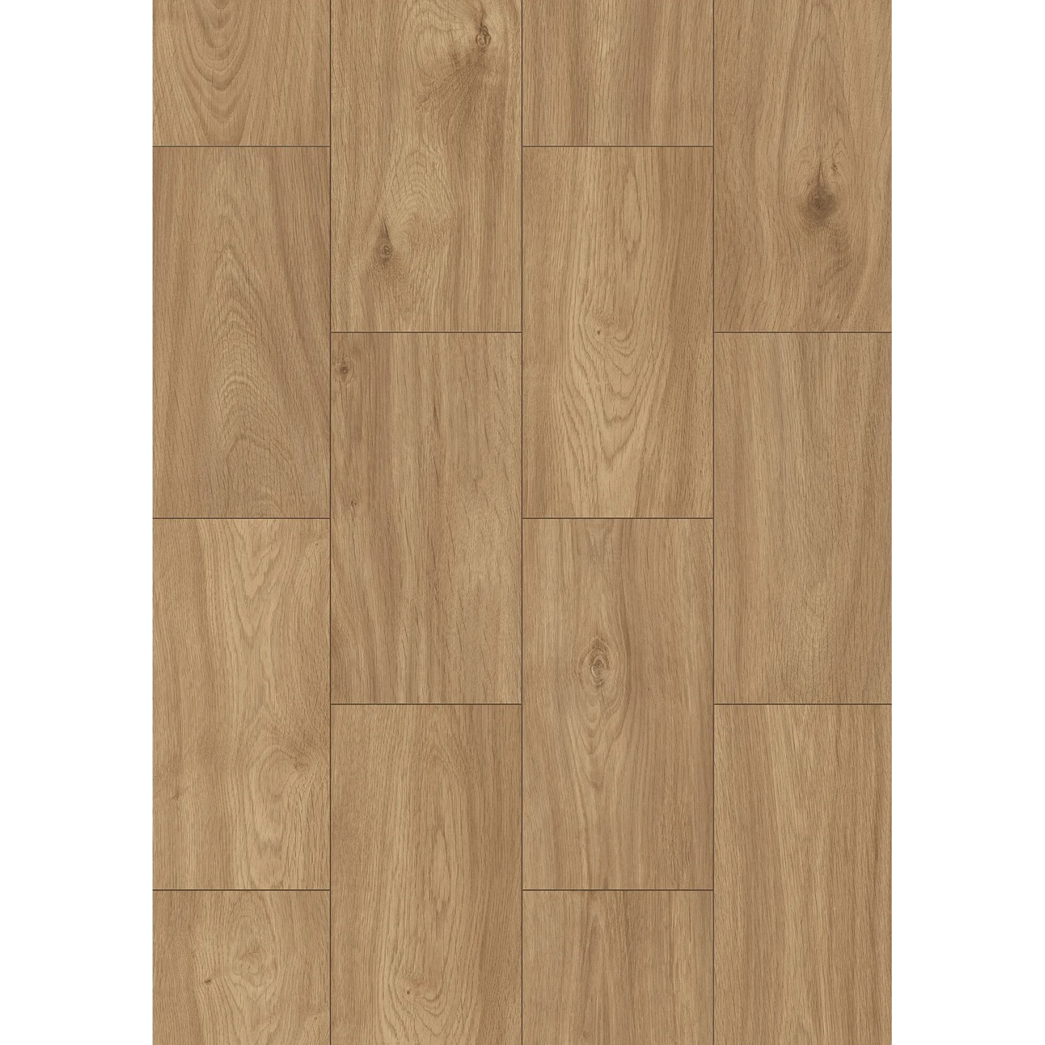 Laminatboden ExcellCredenza Oak, Eiche-Optik mit Fugen, für Wohn- und Gewerberäume.