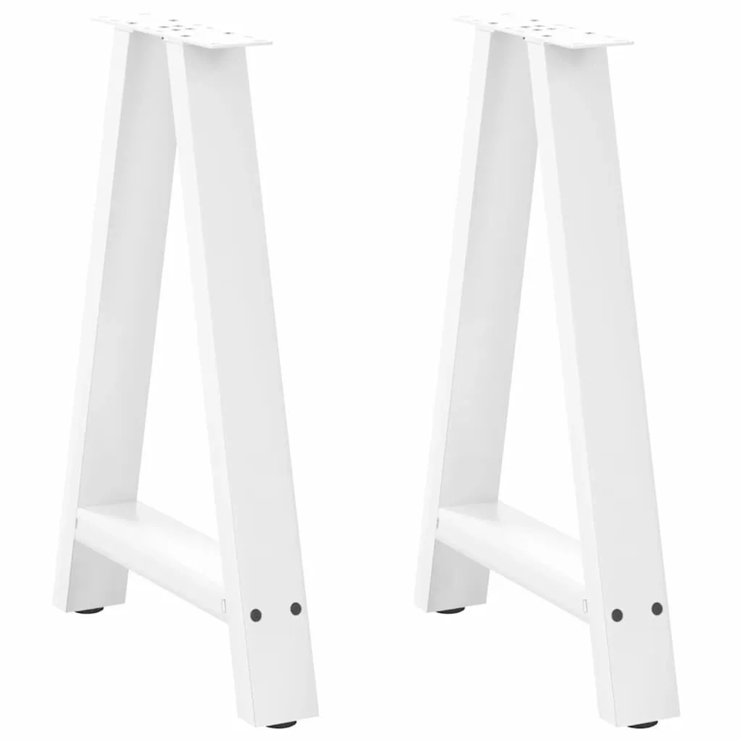 vidaXL Esstischbeine A-Form 2 Stk Weiß 60x72-73 cm Stahl 4012849