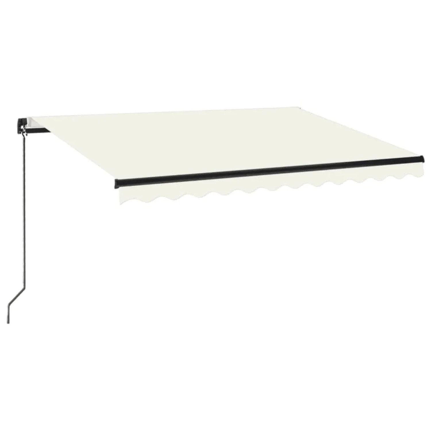 furnicato Markise Manuell Einziehbar 350x250 cm Creme