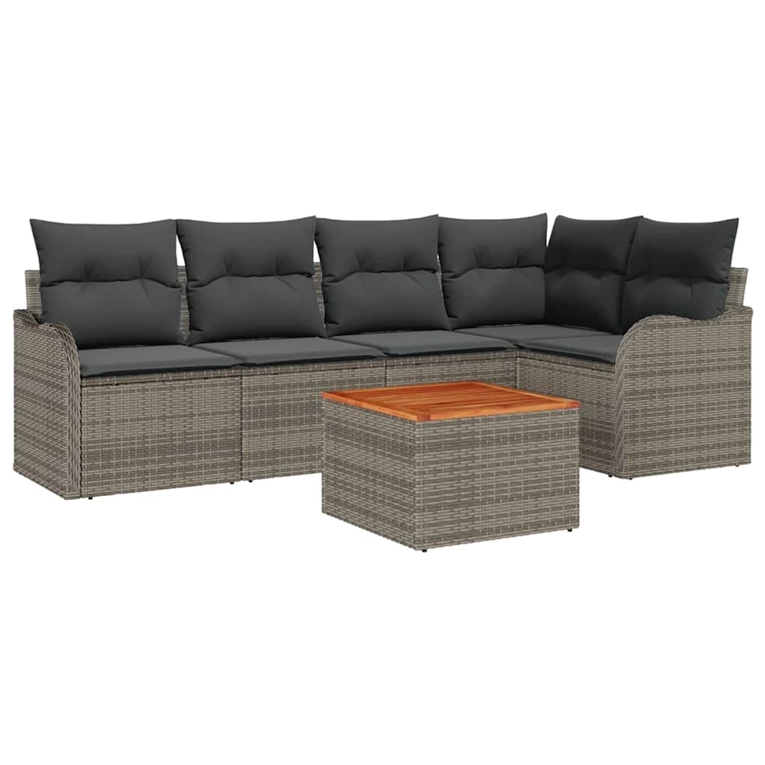vidaXL Garten-Sofa-Set 6-Tlg Grau 3356123 günstig online kaufen