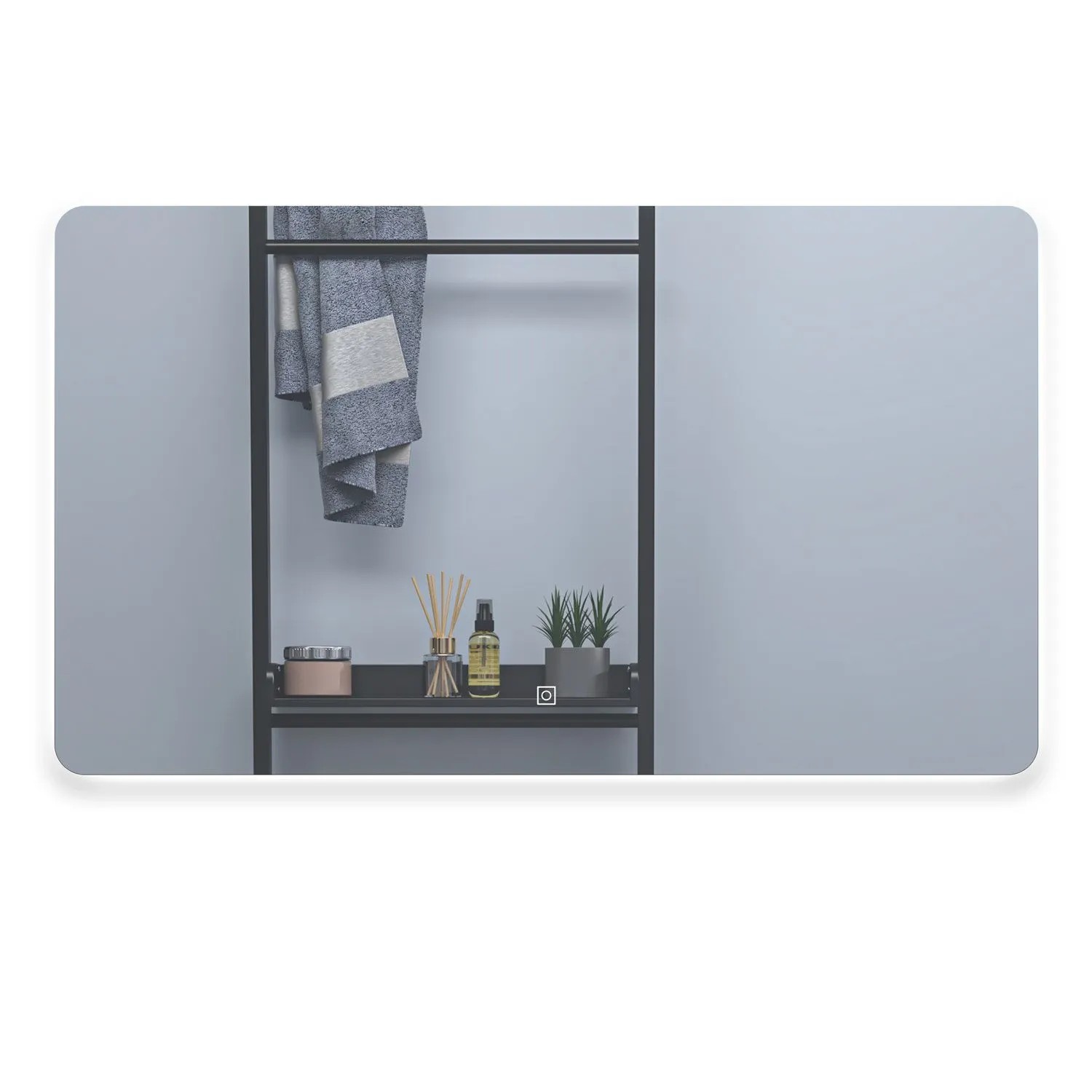 Duschparadies Badezimmerspiegel mit Beleuchtung 120x70cm LED Badspiegel Touch Beschlagfrei 3 Lichtfarbe Dimmbar Memory