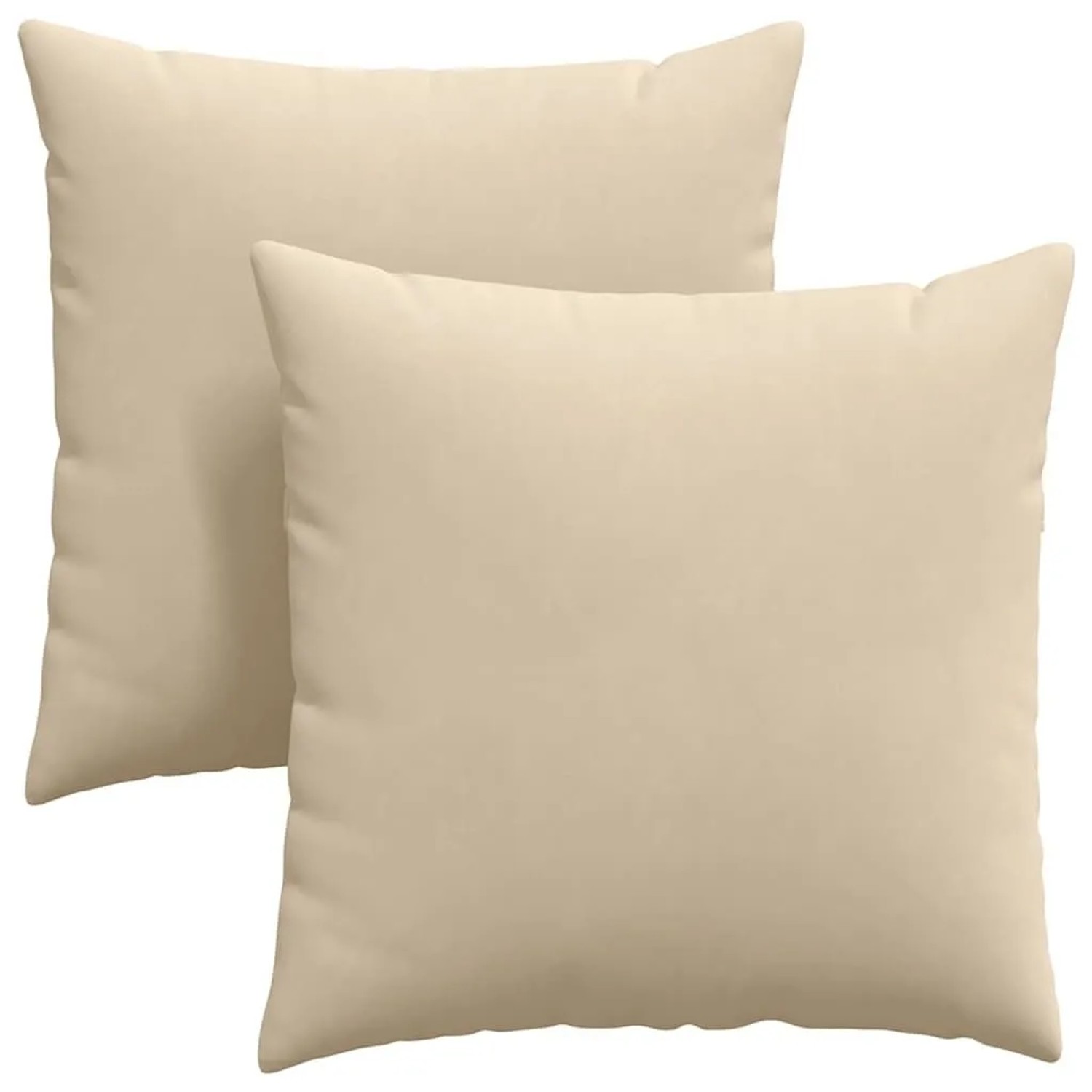 vidaXL Sofakissen 2 Stück Creme 80 x 80 cm Stoff 42014073