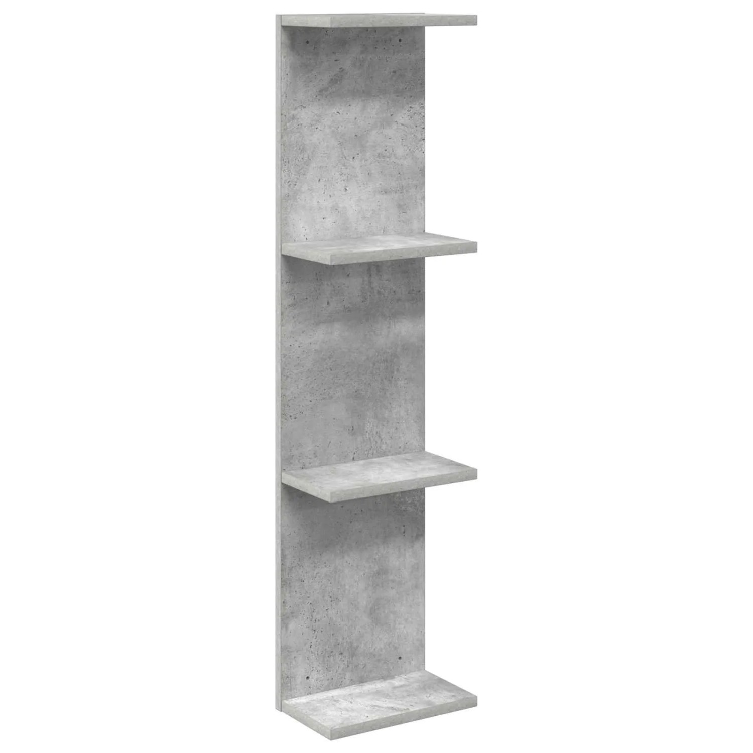 vidaXL Wandregal Betongrau 25 x 15 x 100 cm Holzwerkstoff 8012386