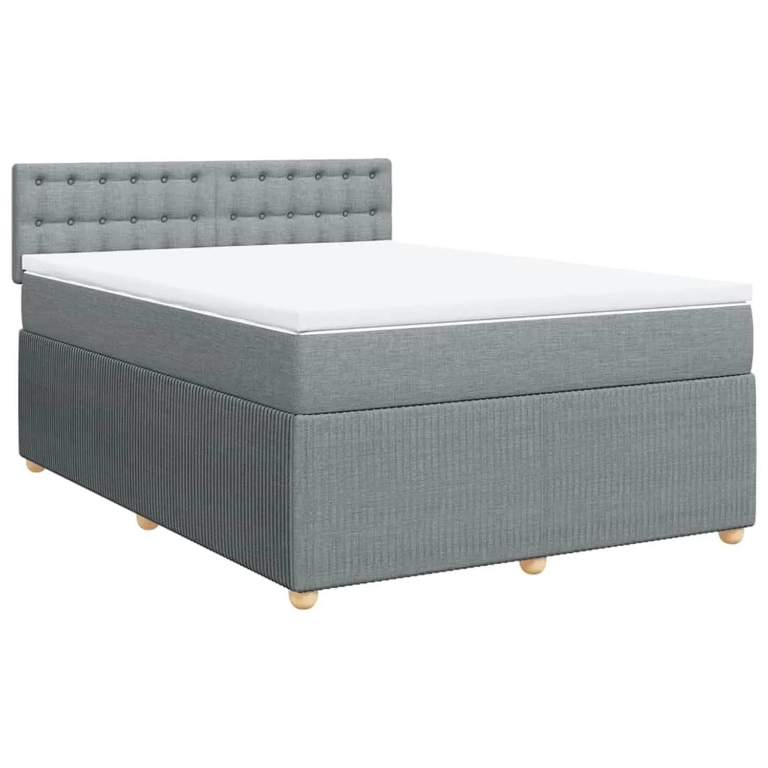 vidaXL Boxspringbett mit Matratze Hellgrau 140x190 cm Stoff 3287465 günstig online kaufen