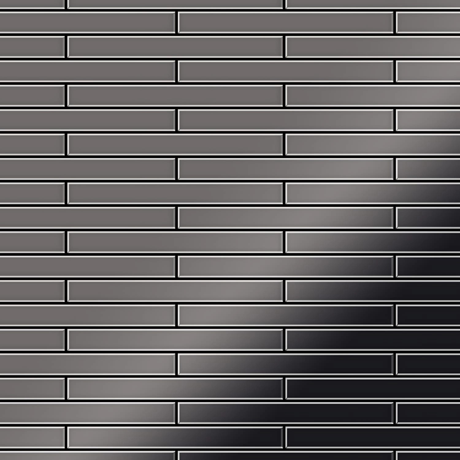 ALLOY Mosaik Fliese Massiv Metall Titan Hochglanz Dunkelgrau 1,6mm Deedee-t günstig online kaufen