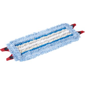 Vileda Ultramax Extra Feucht Ersatz-Wischbezug für Reinigungsgeräte, blau-weiß gestreift.