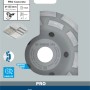 Bosch Diamanttopfscheibe für Beton 125 mm im Blister. Silberne Schleifscheibe mit doppelreihigen Segmenten für Winkelschleifer.