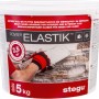 Eimer Stegu Klebemörtel Powerelastik 5 kg für Dekor- und Fassadensteine.