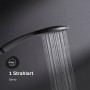 AM.PM Duschsystem Hit S: Schwarze Handbrause mit Spray-Strahlart im Detail.