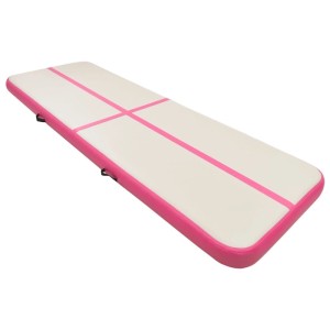 vidaXL Aufblasbare Gymnastikmatte mit Pumpe 300x100x20 cm PVC Rosa 92676