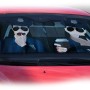 OkCars Frontscheibensonnenschutz Polizei im Auto, schützt vor Hitze, Innenausstattung.