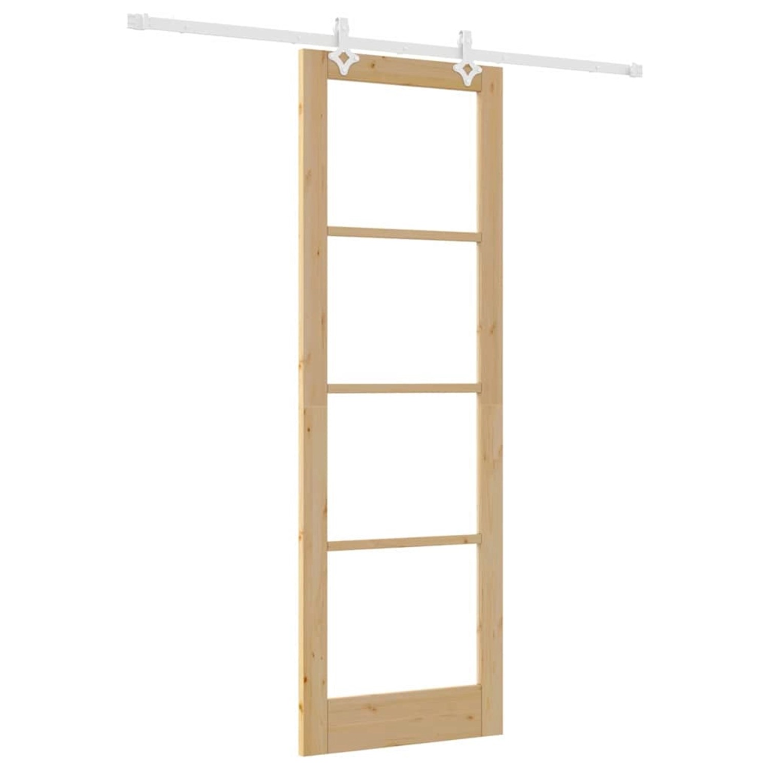 vidaXL Schiebetür Braun 78 x 232 cm Holz und Metall 3332247 günstig online kaufen