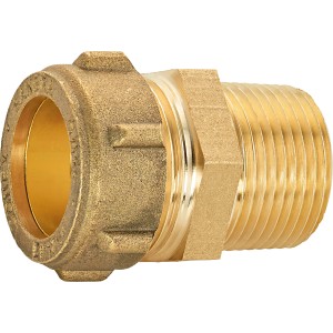 Messing Klemmring-Verschraubung, Ø 22 mm x 26,4 mm (R 3/4), für Kupferrohre.