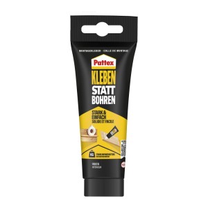 Pattex Montagekleber in Tube, zum Kleben statt Bohren, 250g, weiß.