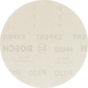 Bosch Expert M480 Netzschleifblatt, Ø 125 mm, K120, 50 Stück, für Exzenterschleifer.