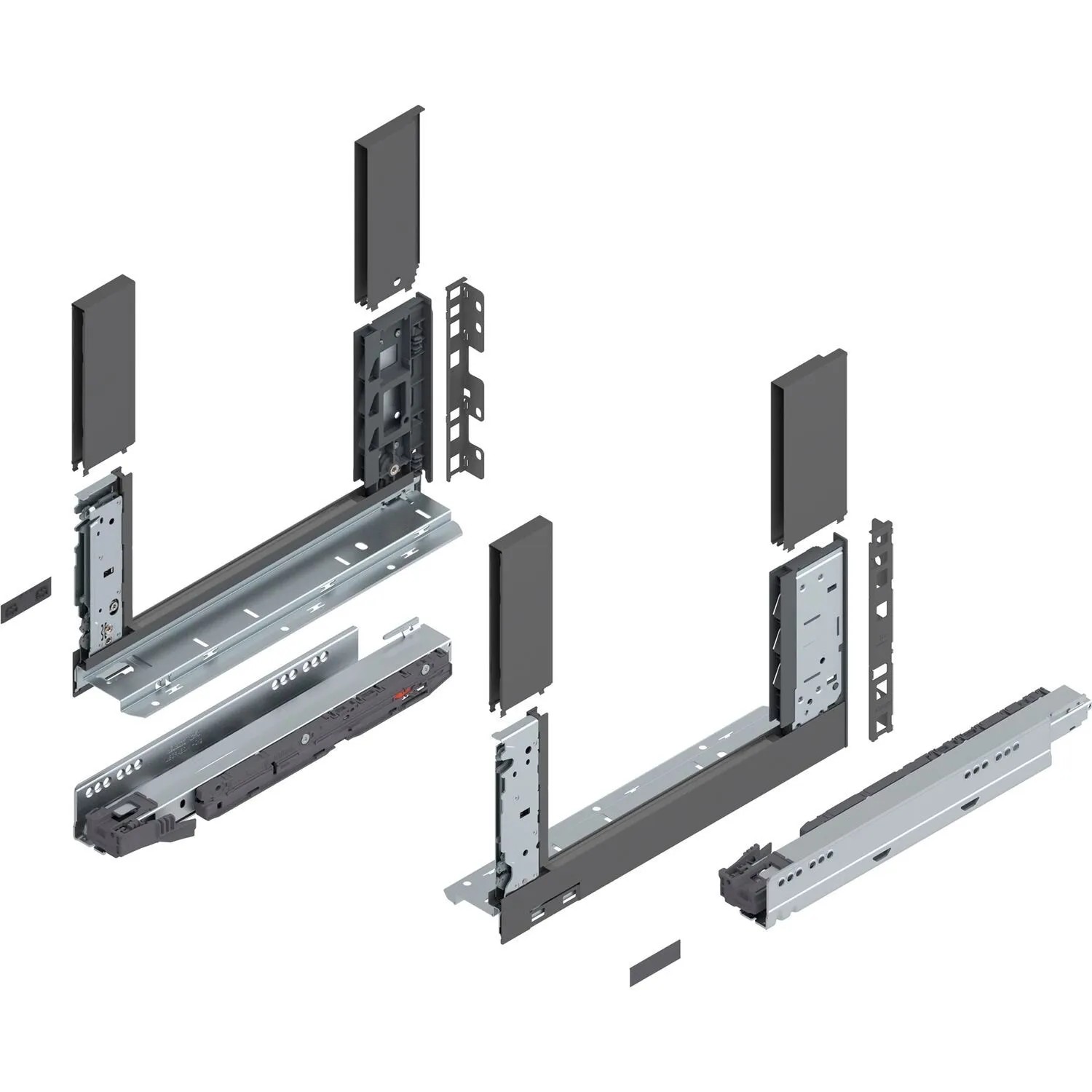 Blum Schubladensystem Legrabox free Höhe C Tip-On Vollauszug 350 mm 40 kg Oriongrau