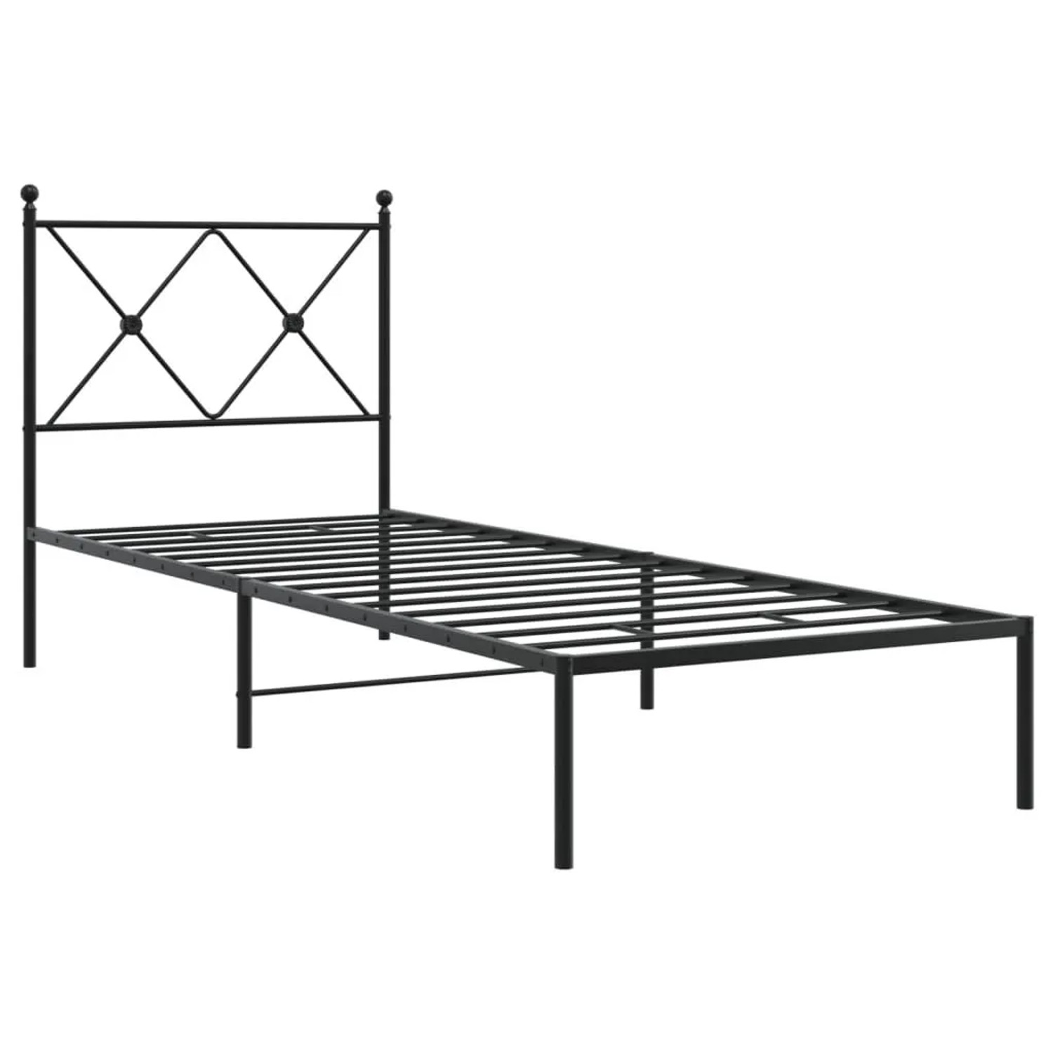 vidaXL Bettgestell mit Kopfteil Metall Schwarz 80x200 cm 376493 günstig online kaufen