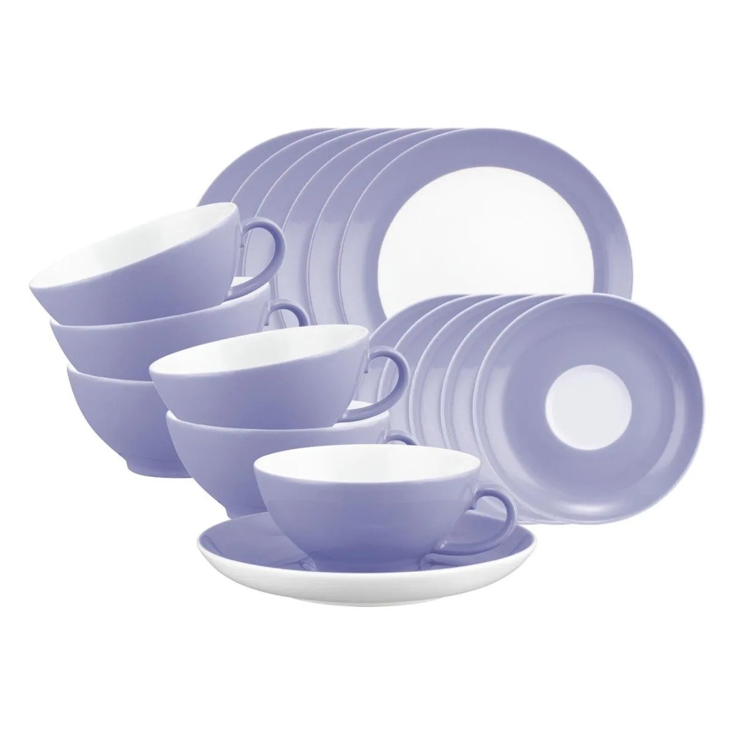 Seltmann Weiden Liberty Pure Colors Teeservice 18-teilig Grape Purple