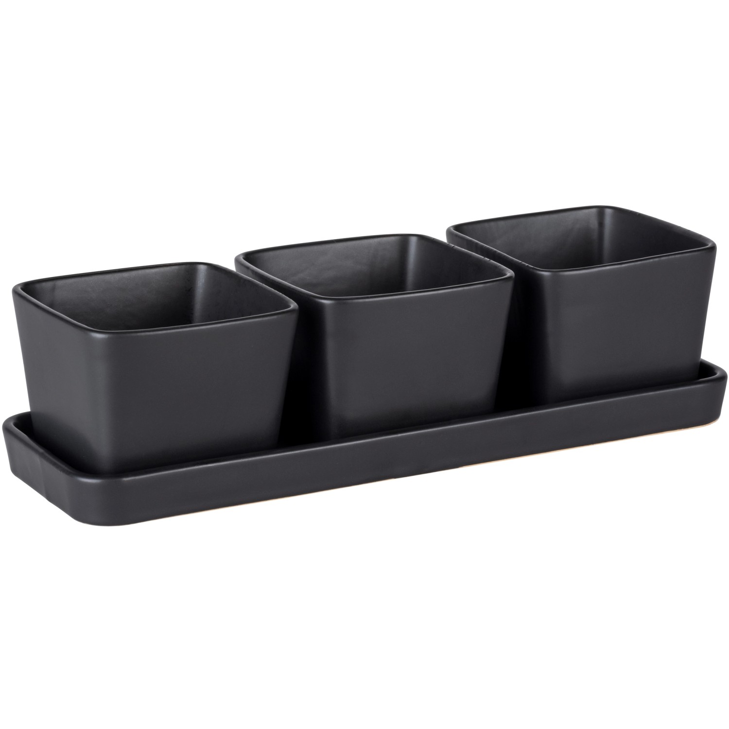 Wenko Snack und Dip Schalen Set Black Outdoor Kitchen Schwarz günstig online kaufen