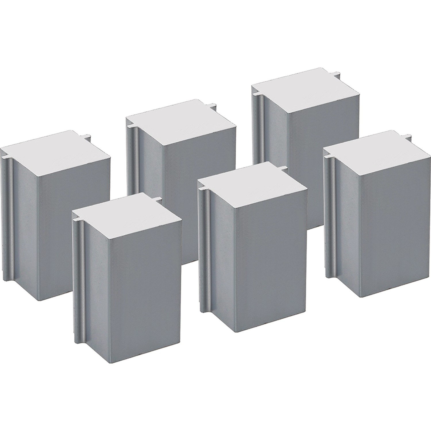 Abstandshalter 4 cm x 2,7 cm x 2 cm Silber 6 Stück