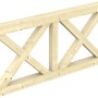 Skan Holz Andreaskreuz Brüstung aus Leimholz, Natur, für Terrassenüberdachung mit 170 cm Pfostenabstand.