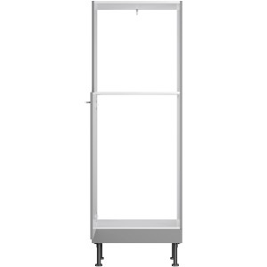 Optifit Midi-Schrank für Backofen und Kühlschrank, Basaltgrau, 60 cm breit. Vorratsschrank ohne Geräte.