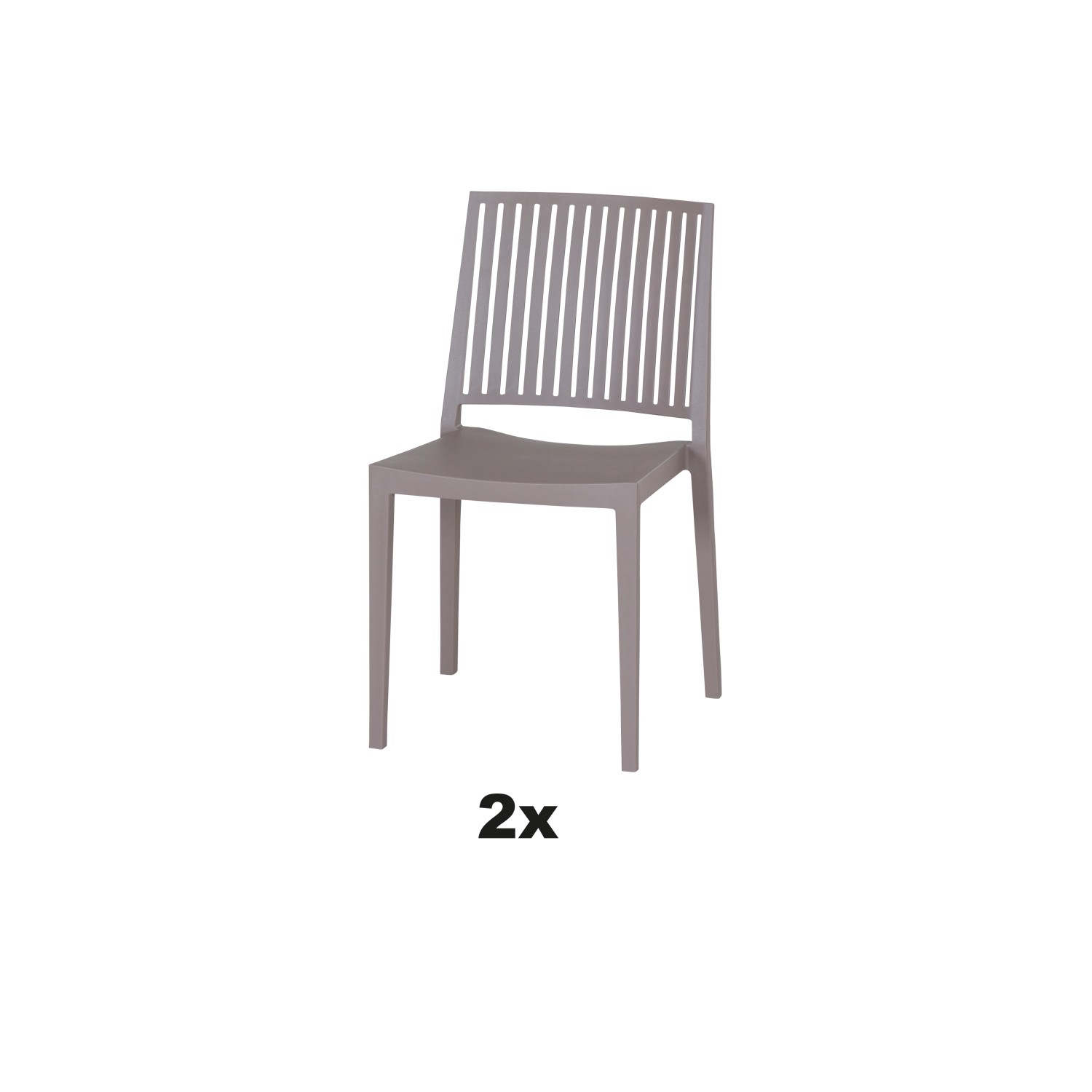 Siena Garden Stapelstuhl-Set Lane 2-teilig Taupe