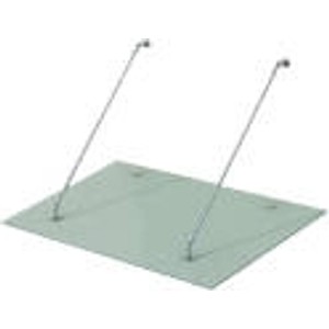 Glasvordach Olymp Milchglas, 225x120 cm, mit Edelstahlhalterungen.