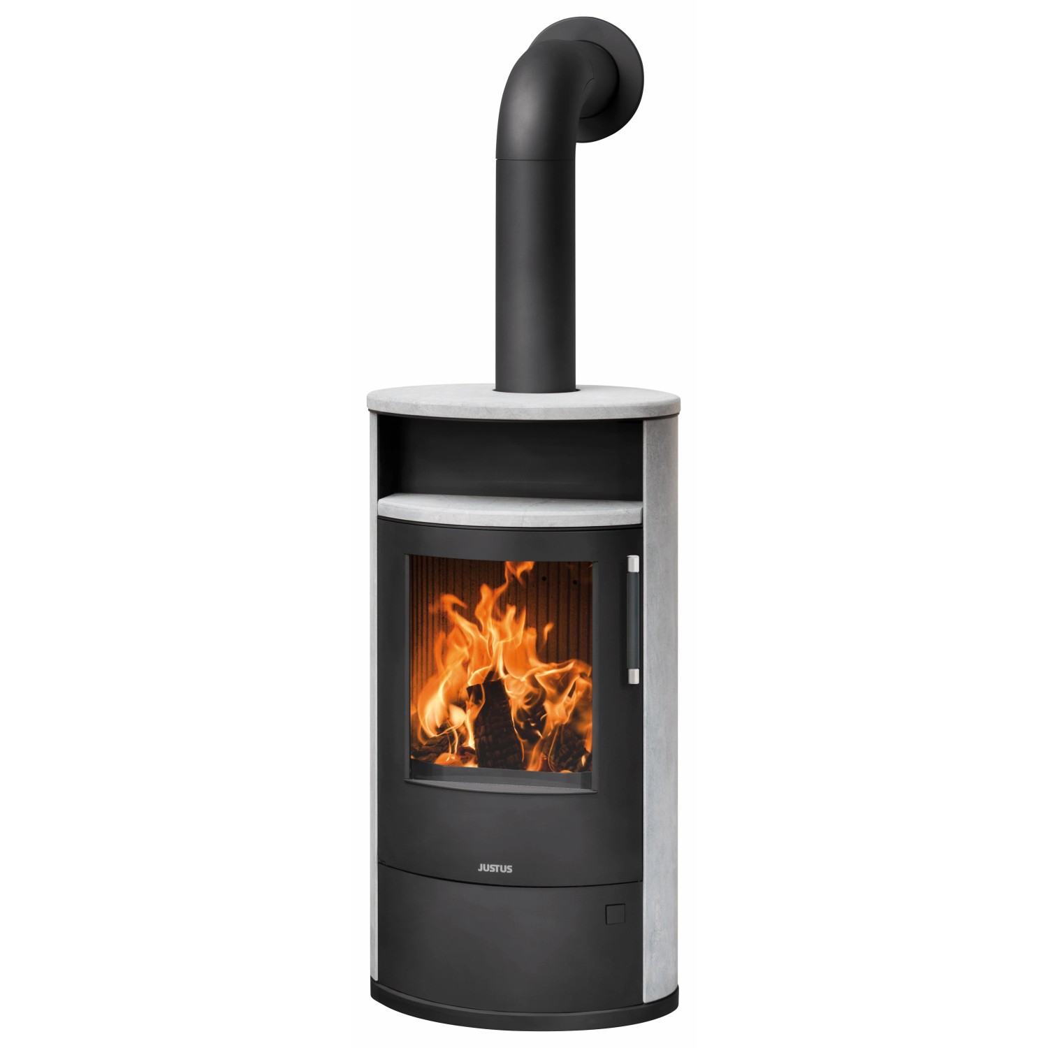 Justus Kaminofen Justus Island 7 2.0 stahl schw Speckstein 7 kW günstig online kaufen