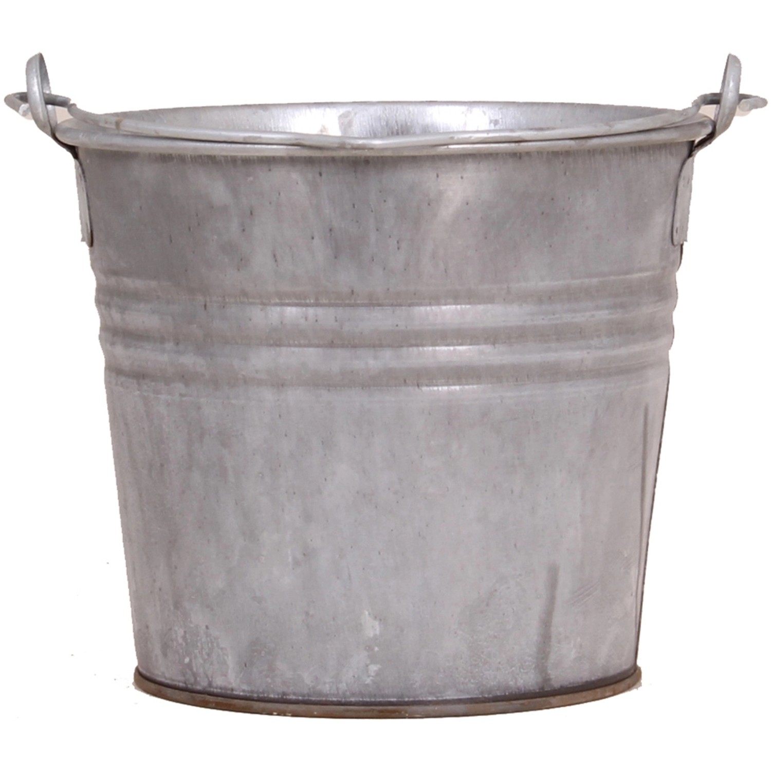 Zink-Eimer mit Ösenhenkel 1,6 Liter Silber