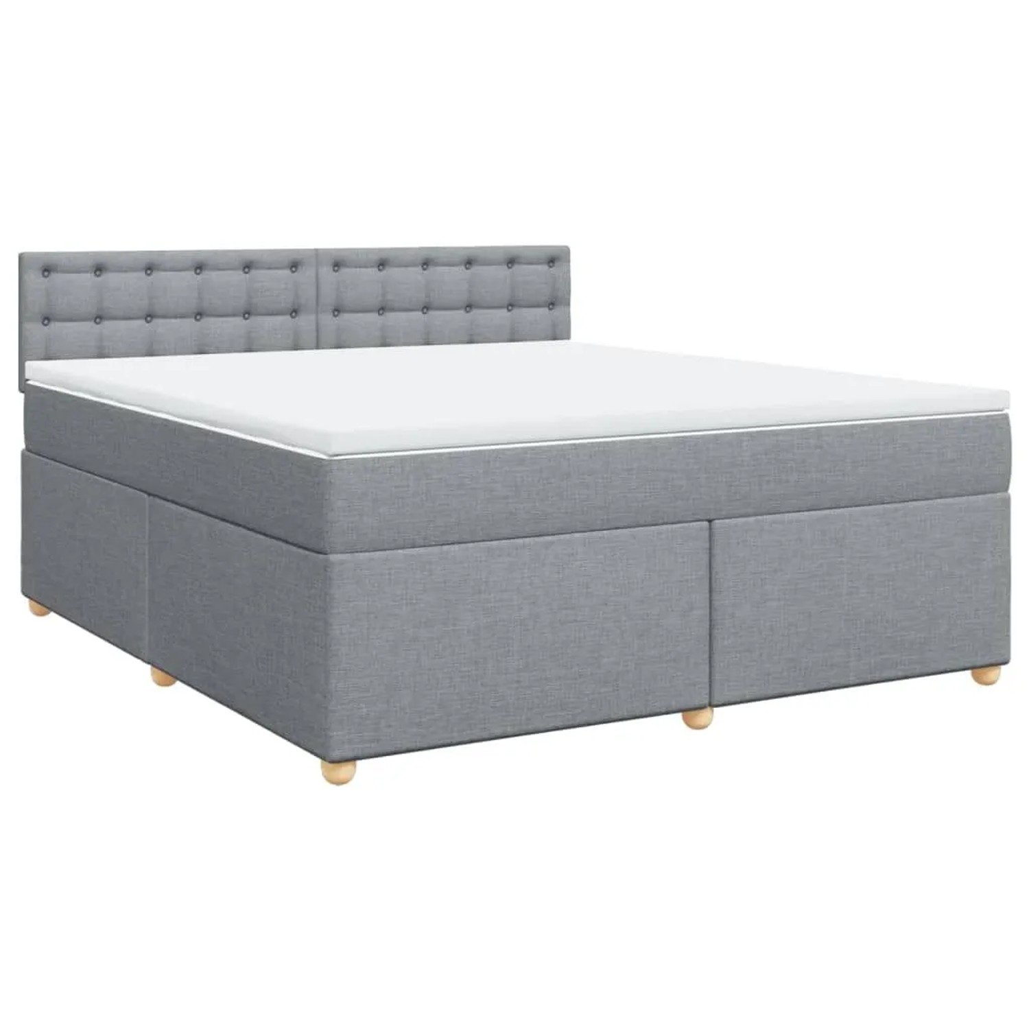 vidaXL Boxspringbett mit Matratze Hellgrau 180x200 cm Stoff 3286773 günstig online kaufen