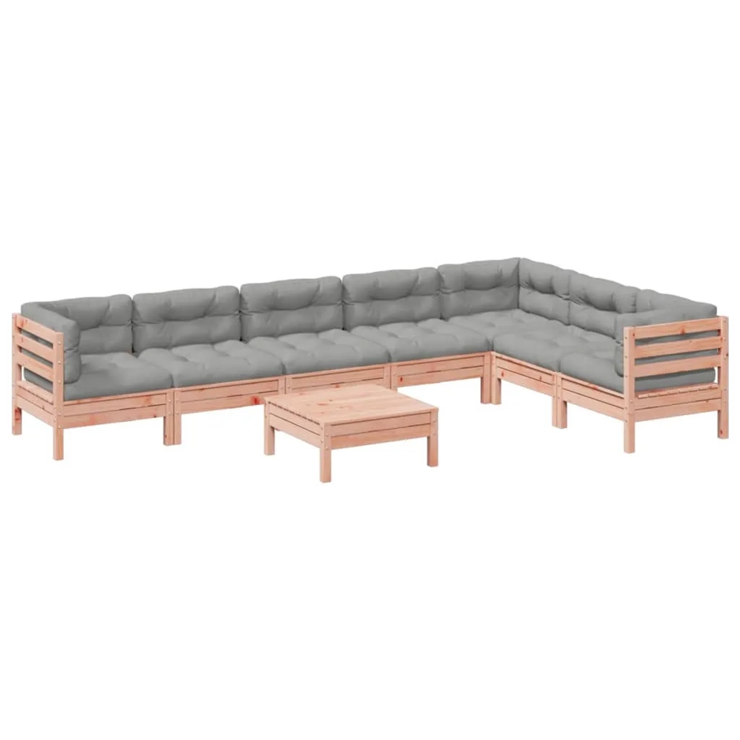 vidaXL 8-Tlg Garten-Sofagarnitur mit Kissen Massivholz Douglasie 3299483