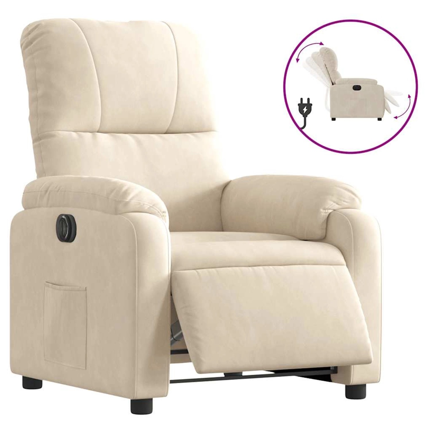 vidaXL Relaxsessel Elektrisch Beige Mikrofasergewebe 3204920 günstig online kaufen