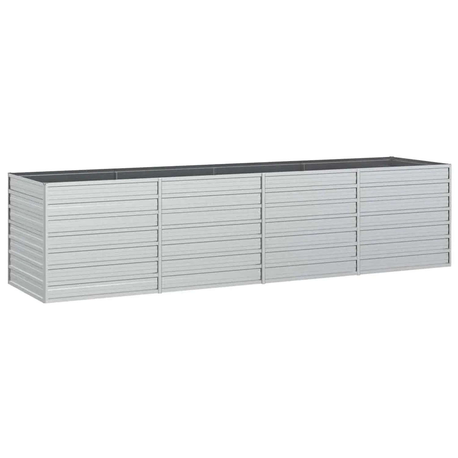 Furnicato Garten-hochbeet 320x80x77 Cm Verzinkter Stahl Silber