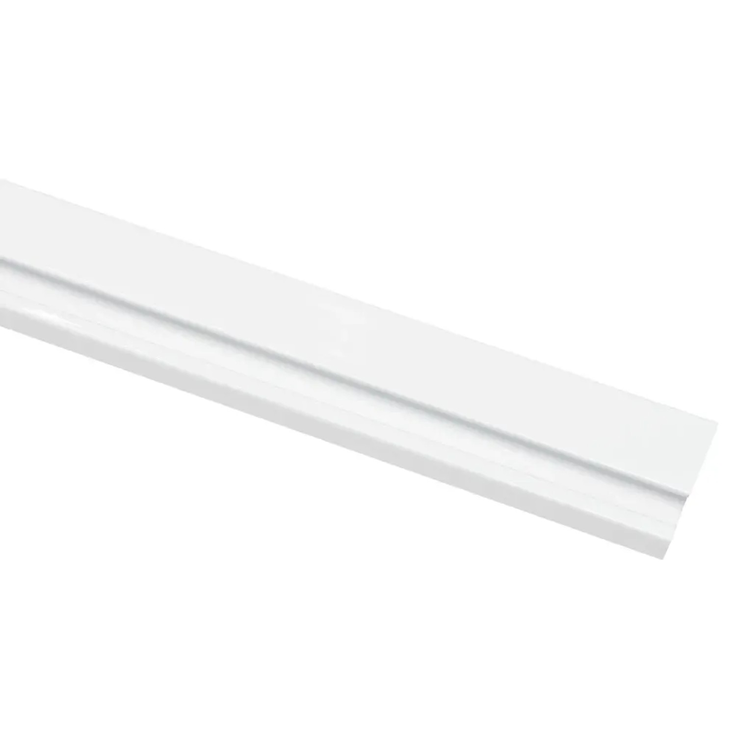 Weiße Gardinia Aluminium Vorhangschiene, 1-läufig, 200 cm lang.
