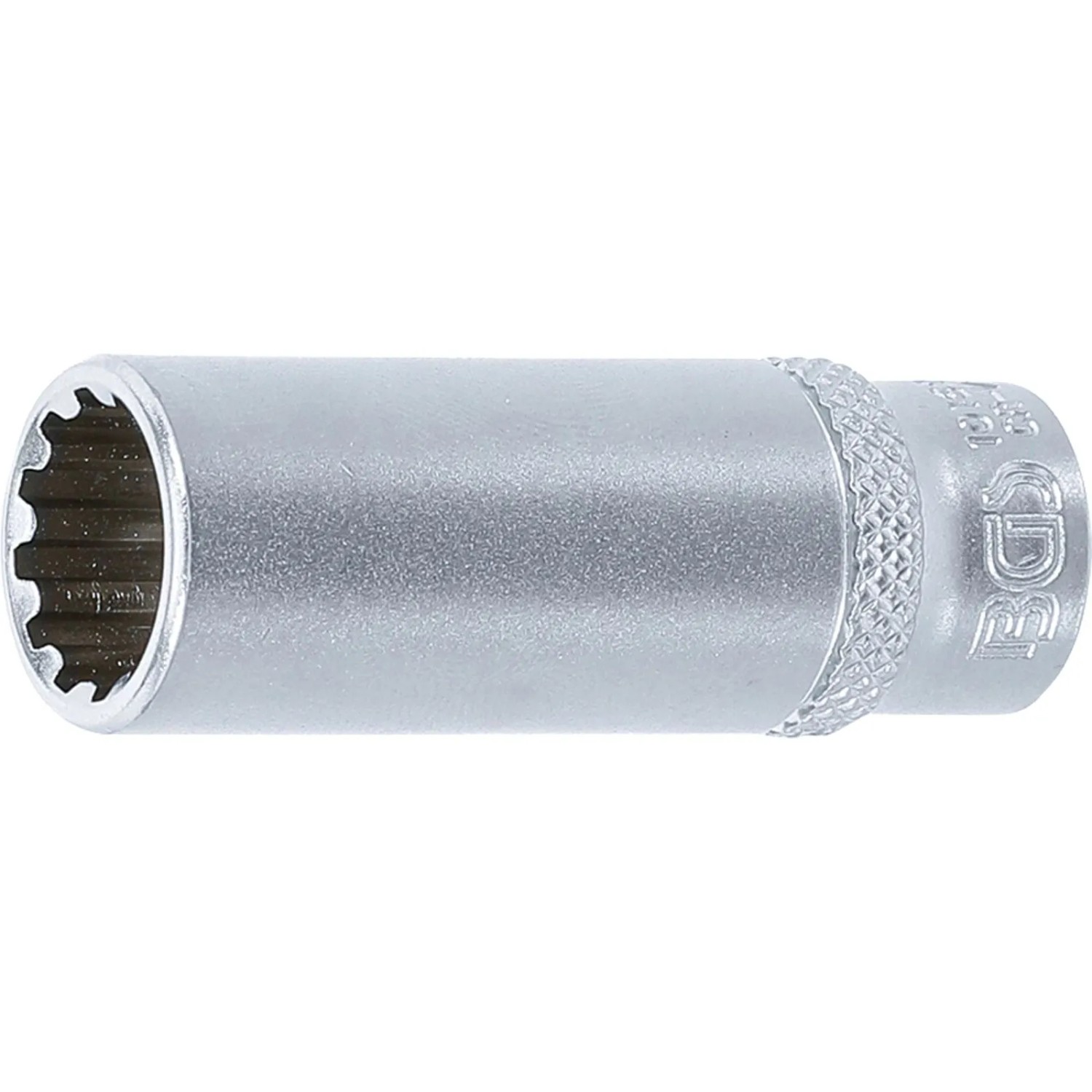 BGS Steckschlüssel Einsatz Gear Lock Tief Antrieb Innenvierkant 6 3 Mm  1 4 Zoll  SW 12 Mm 10162