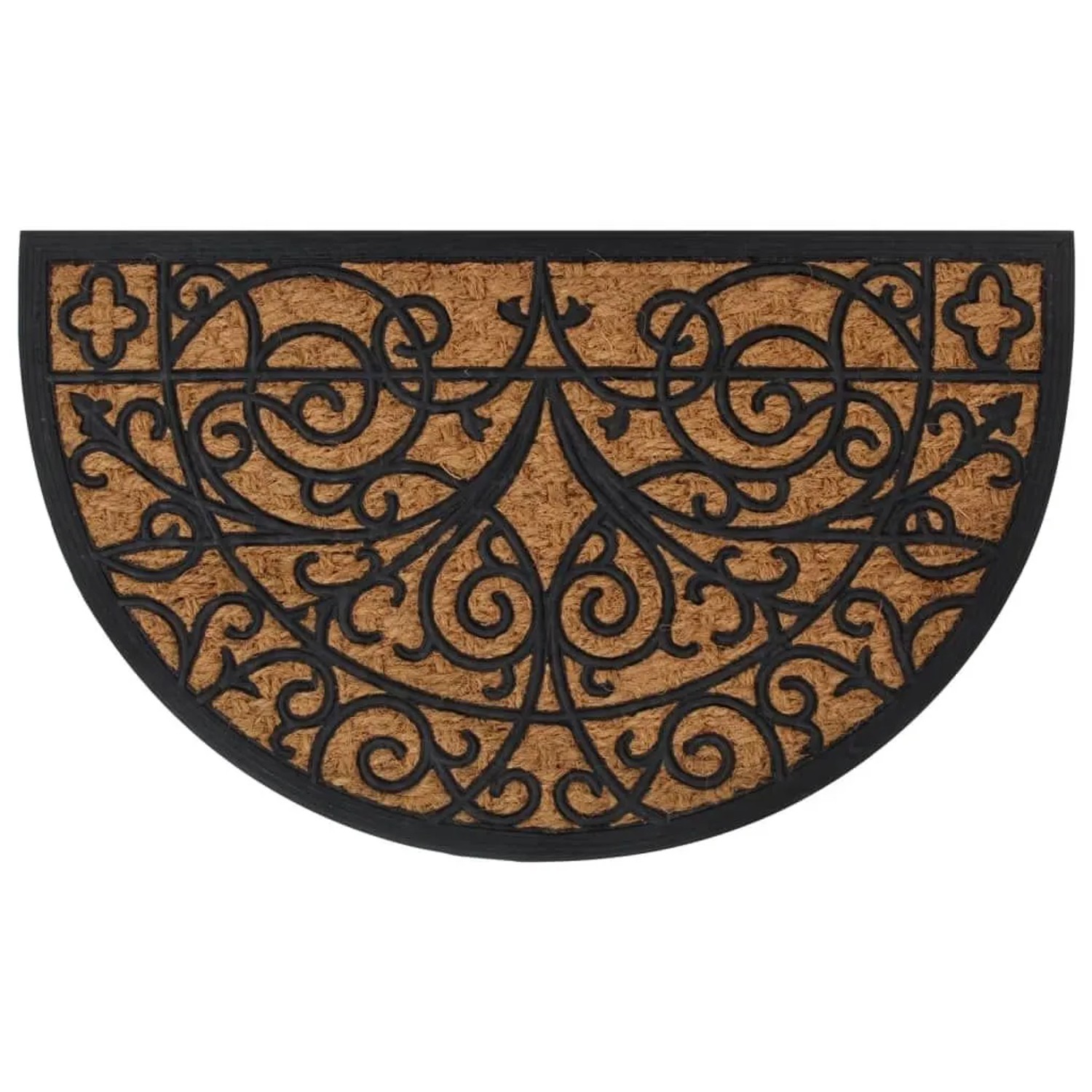 vidaXL Fußmatte Halbrund 45x75 cm Gummi und Kokosfaser 155667 günstig online kaufen