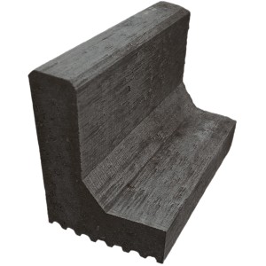 Diephaus L-Bordstein in Anthrazit, 24x40x18x6 cm, zur Flächeneinfassung im Garten.