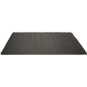 Dunkelgrauer Softpur Noppenschaum Akupur, 1000x2000x50 mm, zur Schall- und Wärmeisolation.