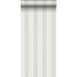 Sanders & Sanders Tapete Streifen Grau und Gelb 53 cm x 10.05 m