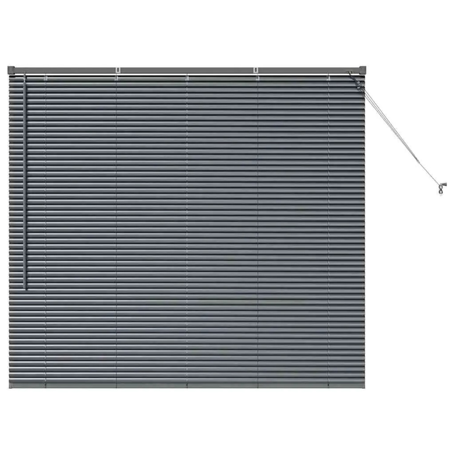 vidaXL Balkenjalousien mit Vorhängen Dunkelgrau 130 x 150 cm Aluminium 4200 günstig online kaufen