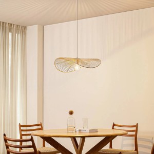 Moderne Lindby Pendelleuchte Valdorin aus Papier in Creme, 1-flammig für Wohnzimmer.