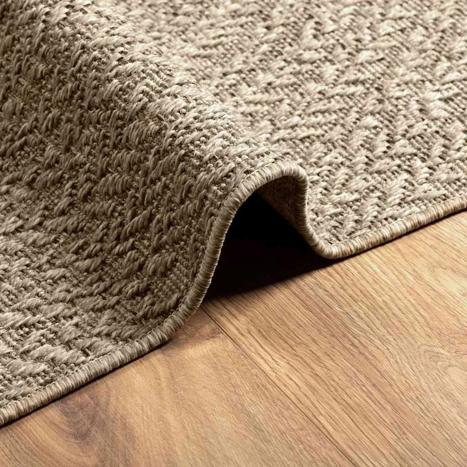 vidaXL Teppich ZIZUR Beige 140x200 cm Jute-Optik Indoor und Outdoor 4010408_8
