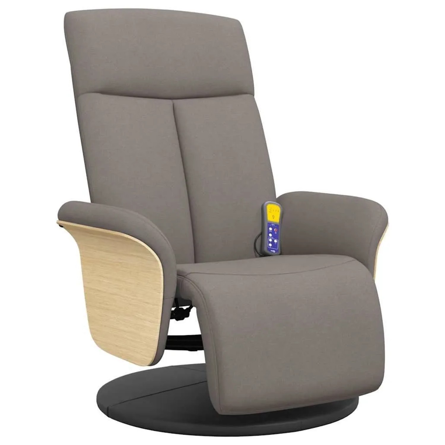 vidaXL Massagesessel mit Fußteil Taupe Stoff 356538