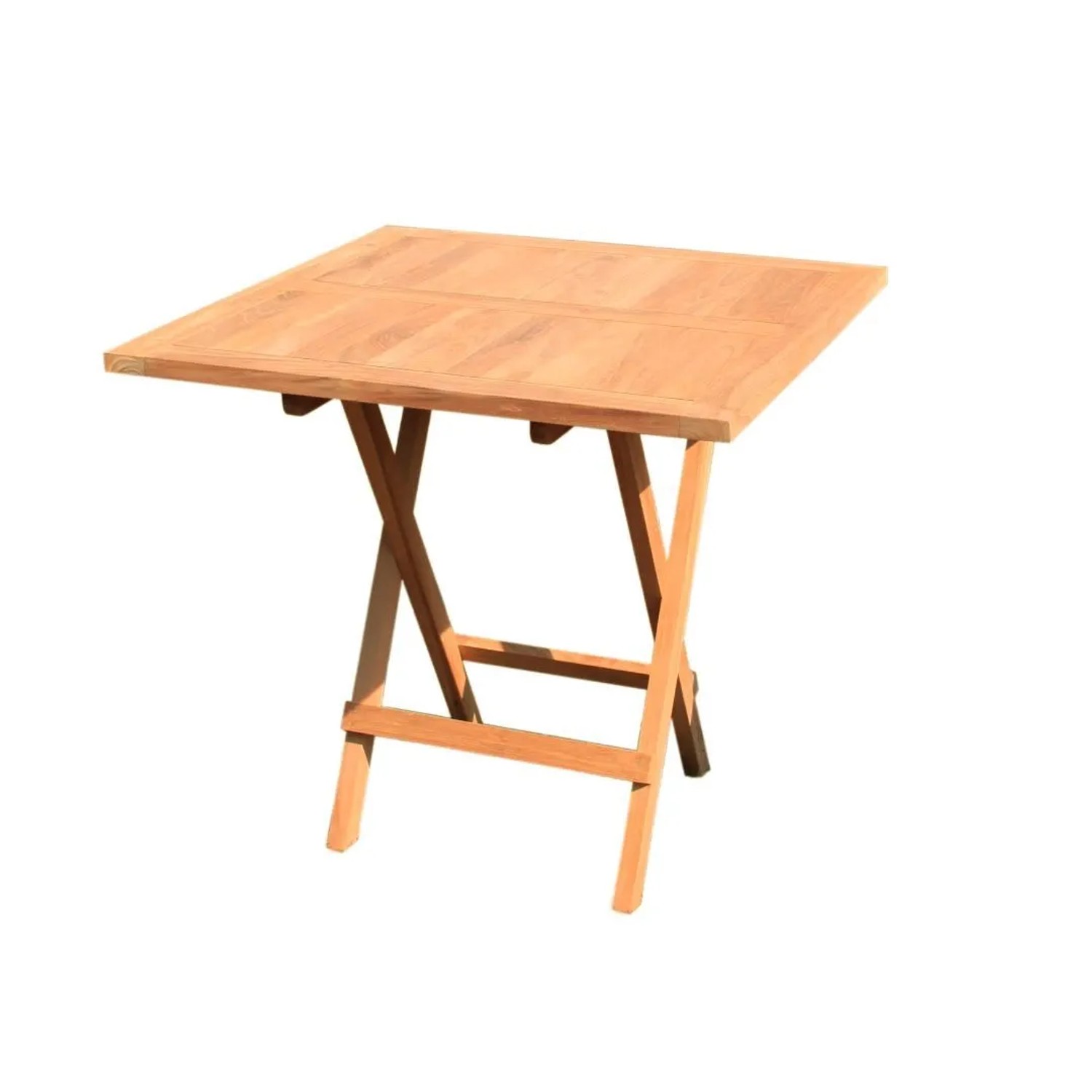 Lex Premium Teak Tisch Quadratisch Gartentisch Garten Klappbar Beistelltisch 70x70cm