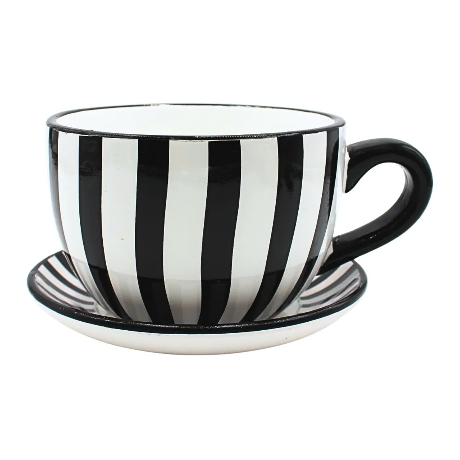 Dekohelden24 Blumentopf Pflanztopf Pflanztasse Pflanzkübel Pflanzgefäß L/B/H 20 x 15 x 12 cm