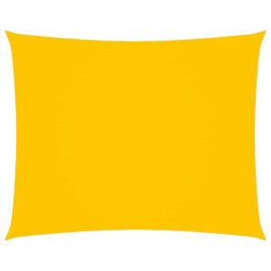 Gelbes rechteckiges Sonnensegel aus Oxford-Gewebe, 3x4 m, wasserfest. Ideal für Garten und Terrasse.