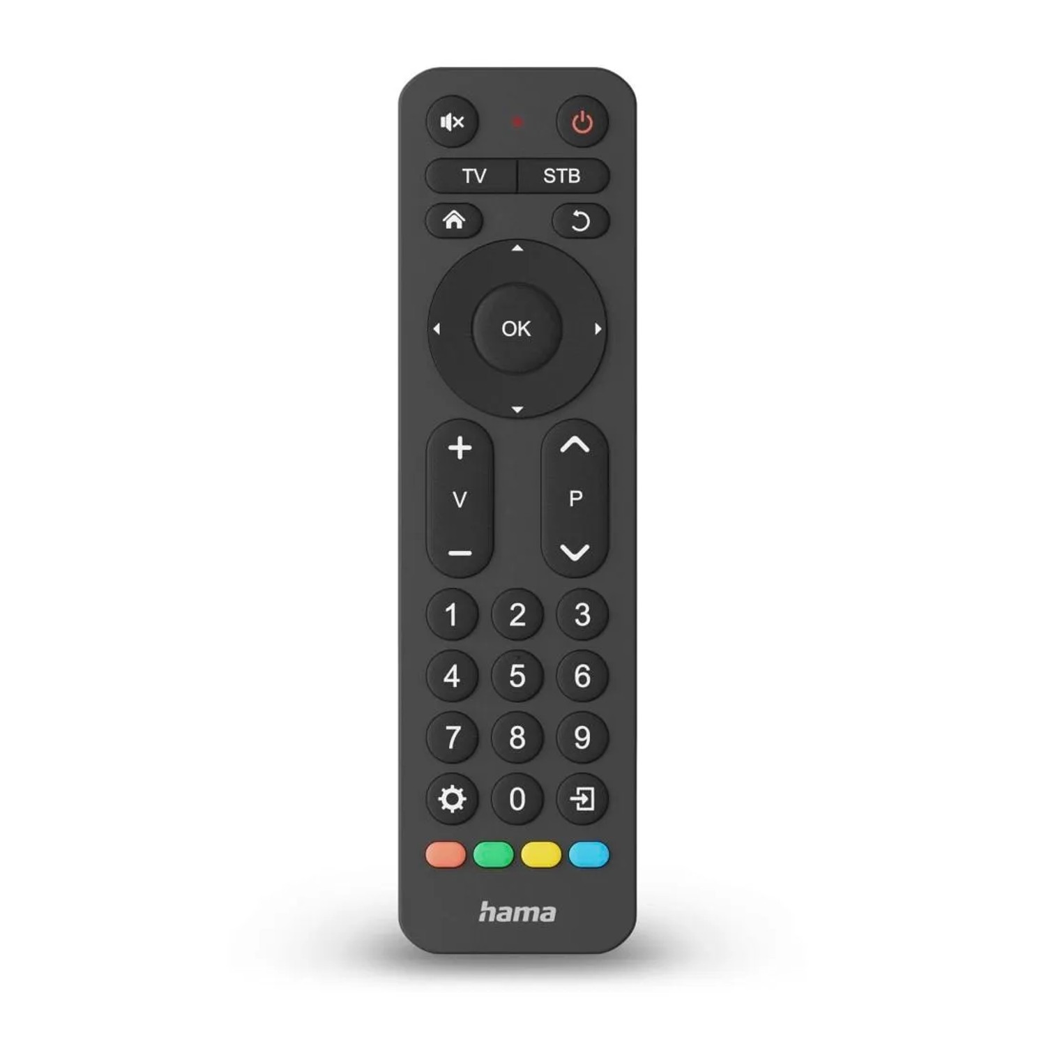 Hama Universal-Fernbedienung TV Infrarot für 2 Geräte große Tasten,ernfähig